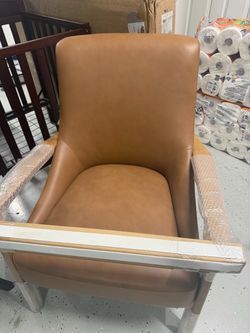 Accent leather chair