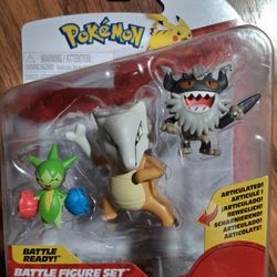 Pokemon Battle Figure Set ROSELIA/MAROWAK/PERRSERKER Set Of 3 NEW 