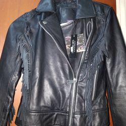Leather Jacket With Fringes