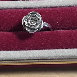 925 Sterling Rose Ring 7 3/4