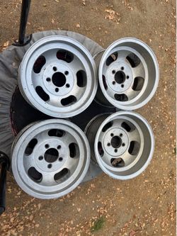 Slotted Mags 15x7 and 15x8.5 Unilug 5x4.5 and 5x4.75 universal Chevy GM Ford Mopar Toyota