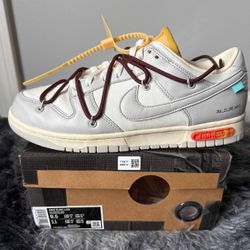 Size 9.5 - Nike Off-White x Dunk Low 'Lot 46 of 50' DM1602-102 CLEAN