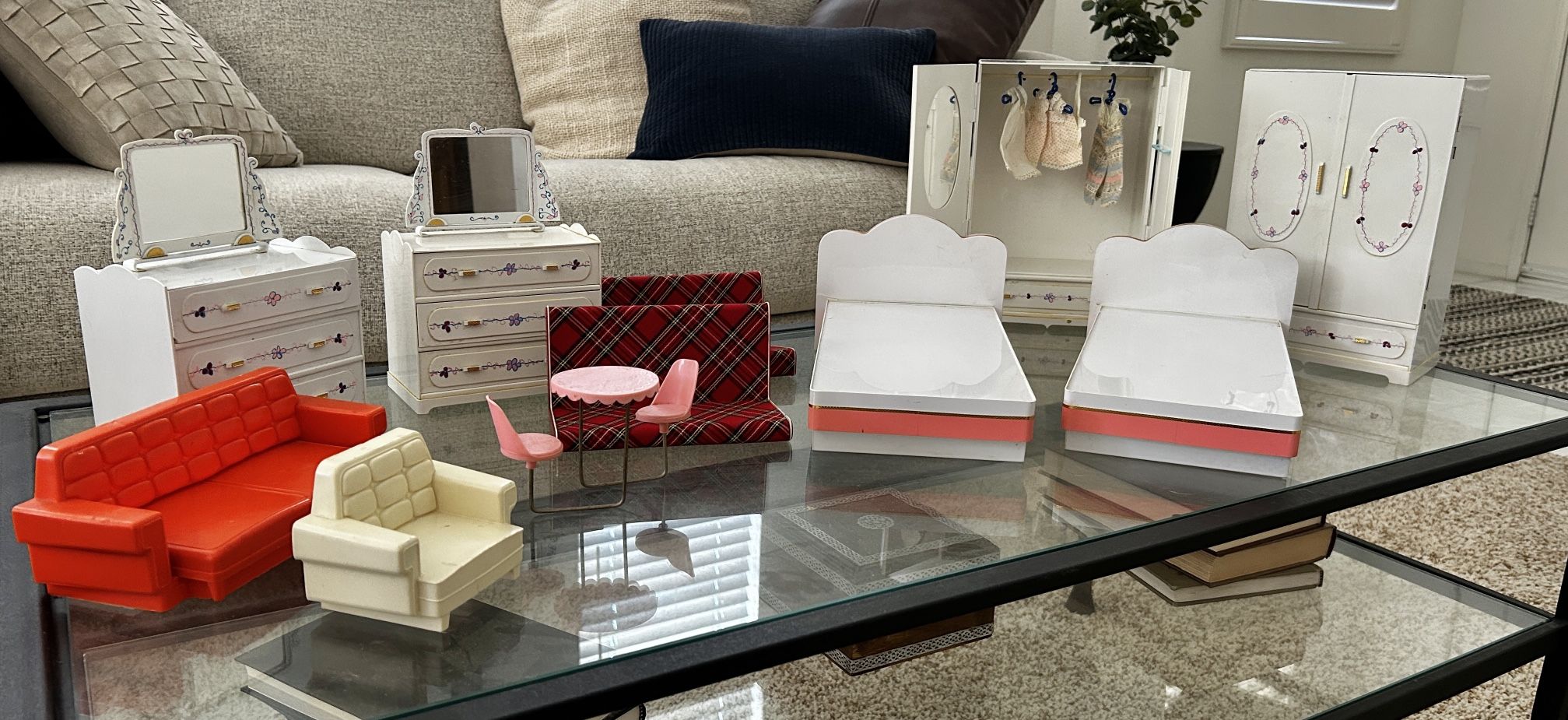 Vintage 1960’s Mattel Barbie Dollhouse Furniture and Accessories, Doll Accessories, and More!