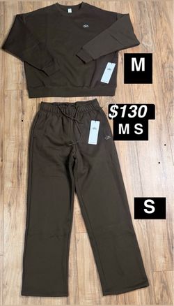 Alo  Brown Sweatsuit Set (top M )(bottom S)
