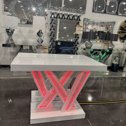 CONSOLE TABLE WITH LED LIGHTS/ Pick Up Only 