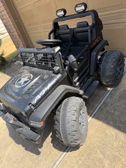 2-Seater Kids’ Electric Ride-On Military Jeep/Truck – Working