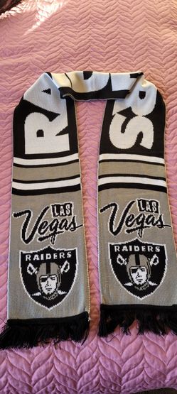 Raiders Scarf,  Black Grey, White.