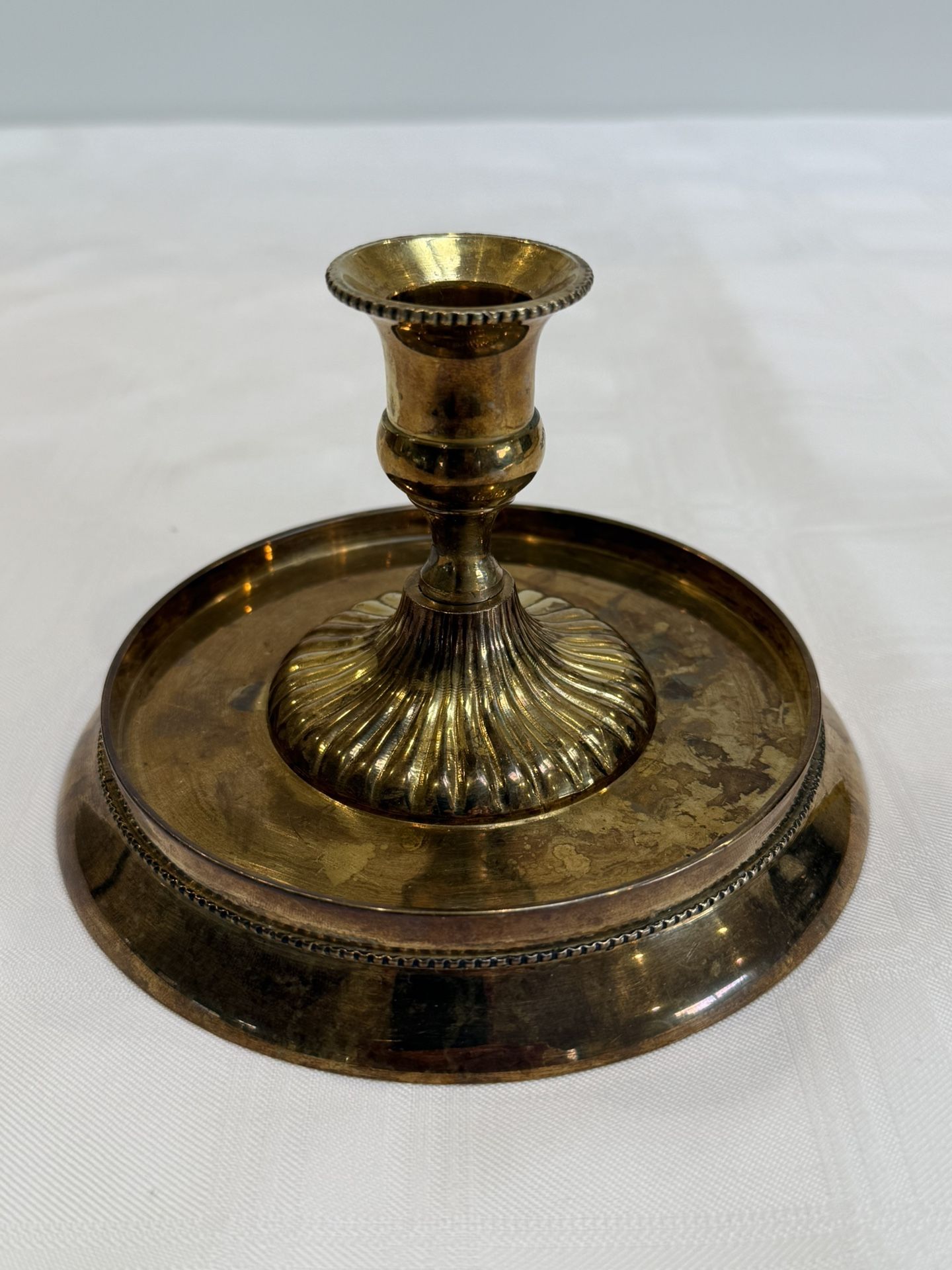Vintage Antique Brass Candle Holder 5-7/8”
