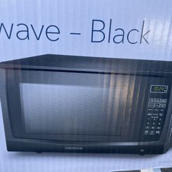 Compact Black Microwave 