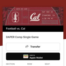 Stanford vs Cal Tickets 🎫 
