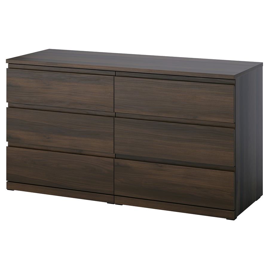 Huge Black 6 Drawer Dresser