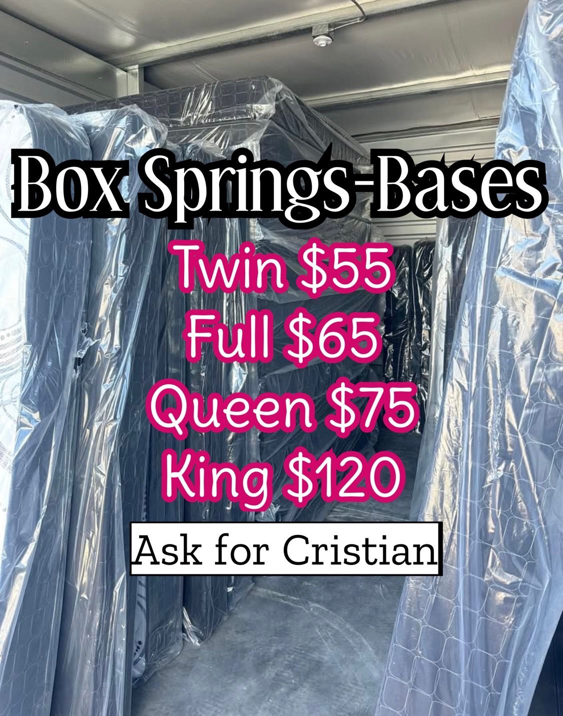 Box Springs  Twin box Full box  Queen box  King box  Bases para colchon  Box spring 