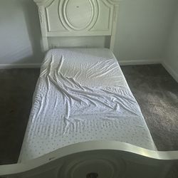 Twin Bed And Memory Foam Mattress 50$. Only Need Box Spring.