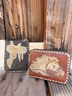 Vintage Western Leather Wallets – Set of 2 – $50