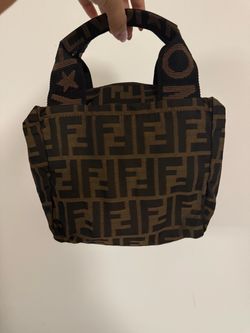 Fendi Vintage Zucca Canvas Mini Handbag - Authentic