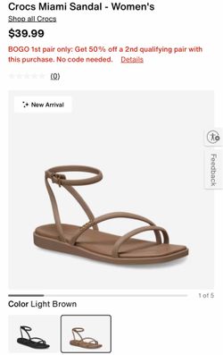 Crocs Miami sandals size 6