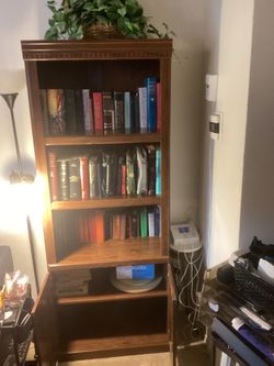Tall Elegant Bookshelve  with Close Doors Storage  ( See Photos)