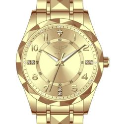 GOLD INVICTA MENS WATCH NEW AND IN ITS BOX
