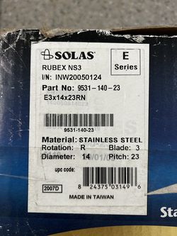 Solas 3 Blade prop  ( See Pics for details)