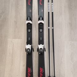 FISCHER RC Fire Alpine All Mountain Snow Ski. Ski Poles