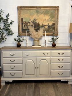 Gorgeous Solid Oak Wood 12 Drawer Dresser  72in. W x 19in. D x 35in. H