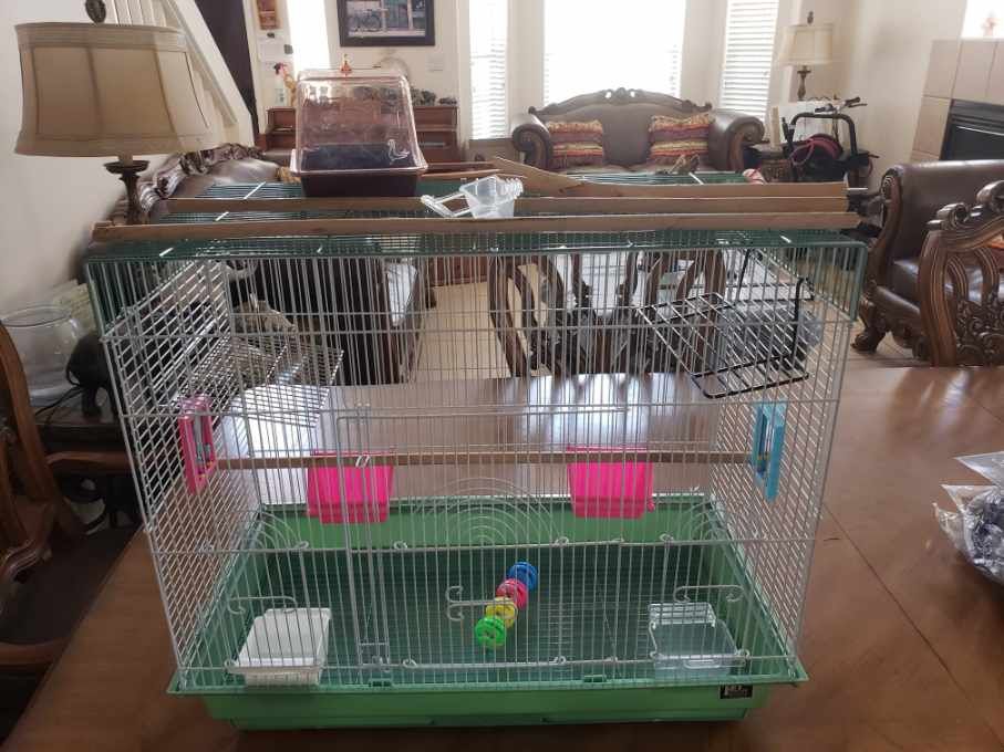 Parakeet Cage 25”L 23” W 13.5 D