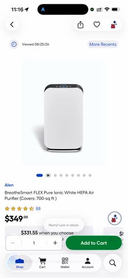 Alen BreatheSmart FLEX Air Purifier White
