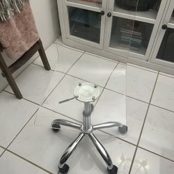 Acrylic Office Chair On Wheels