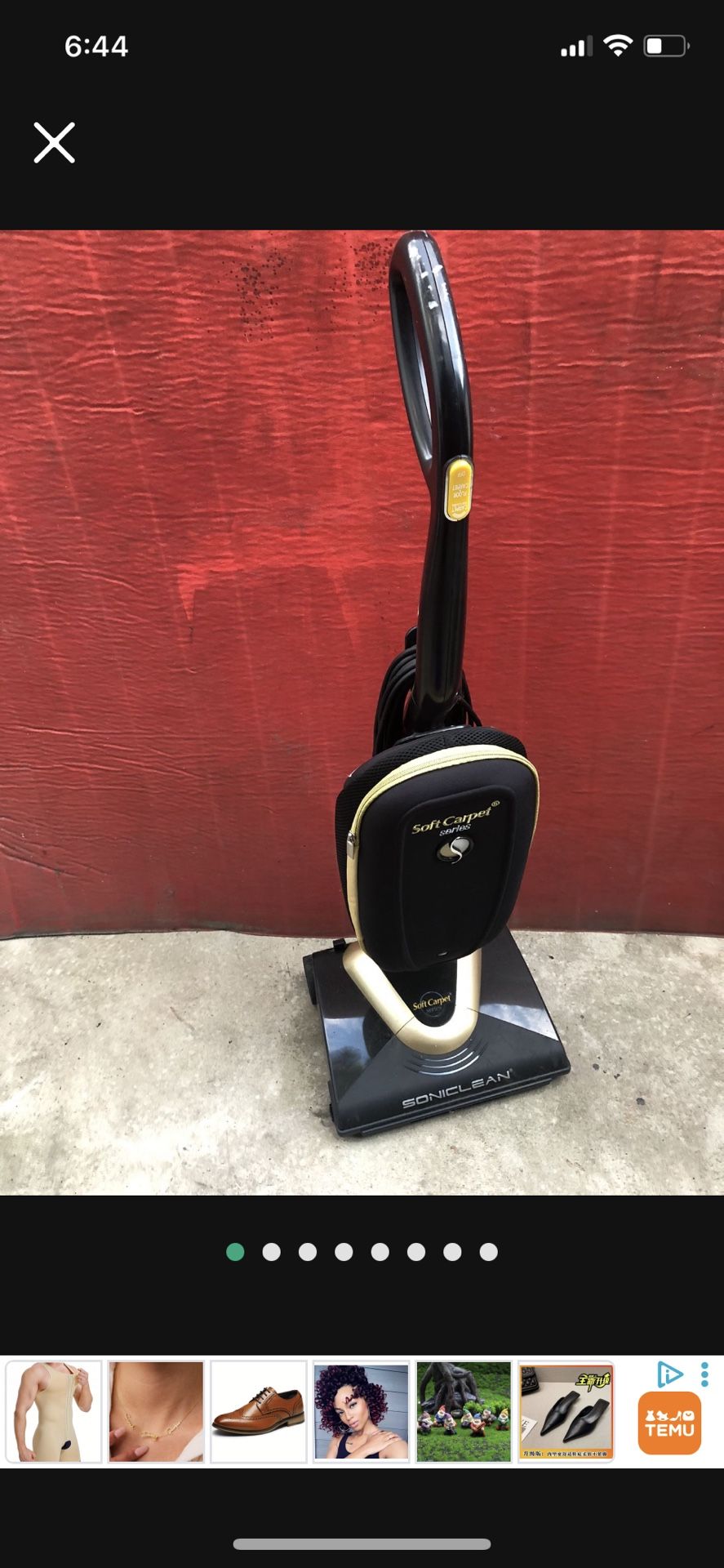 Almost New Soniclean Soft Carpet Upright Bagged Vacuum Cleaner Upright Tested Works Perfectly when you come ill fully test it for you Retail $399 Mine