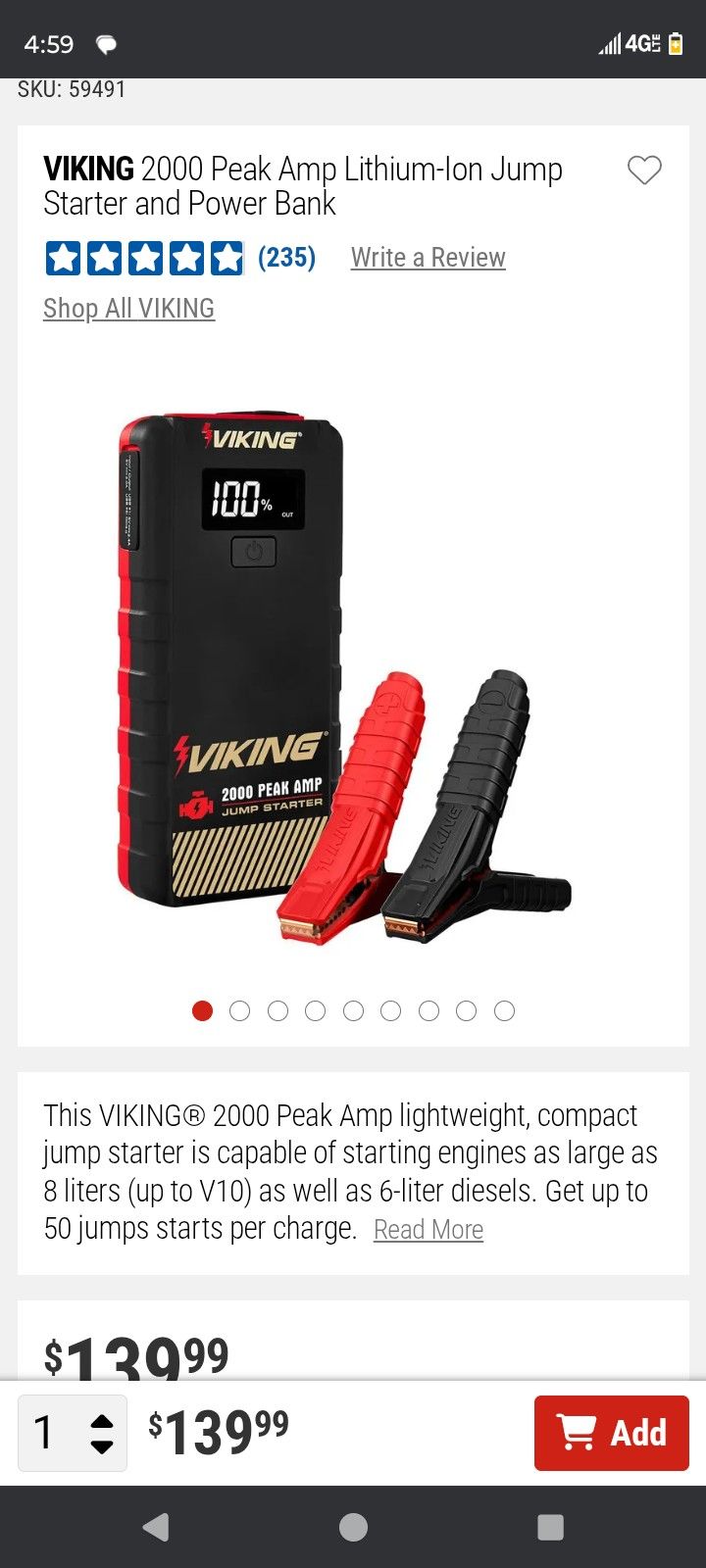 Portable Jump Box And Electronics Charger 