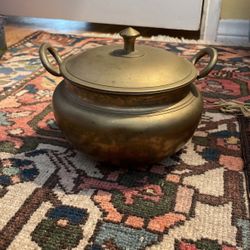 Art Deco Brass Jar