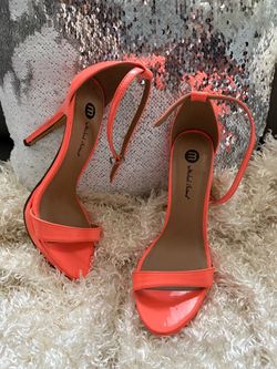 M by Michael Antonio Coral Ankle-Strap Heels — Size 8