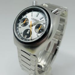 Vintage CITIZEN BULLHEAD Chronograph 4-901177 Automatic Day/Date 23J Cal.8110A