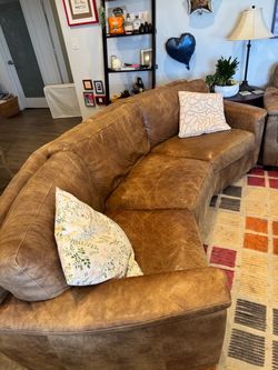 Brown Leather Sectional Sofa
