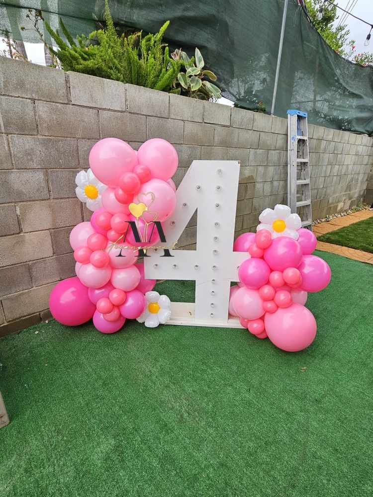 Marquee Number Balloons