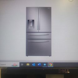 Samsung 4 Door Refrigerator,  Stainless Steel. 