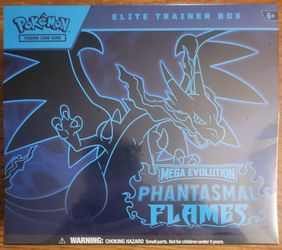 Pokémon Mega Evolution Phantasmal Flames Elite Trainer Box Booster English