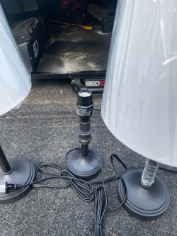 Three table lamps