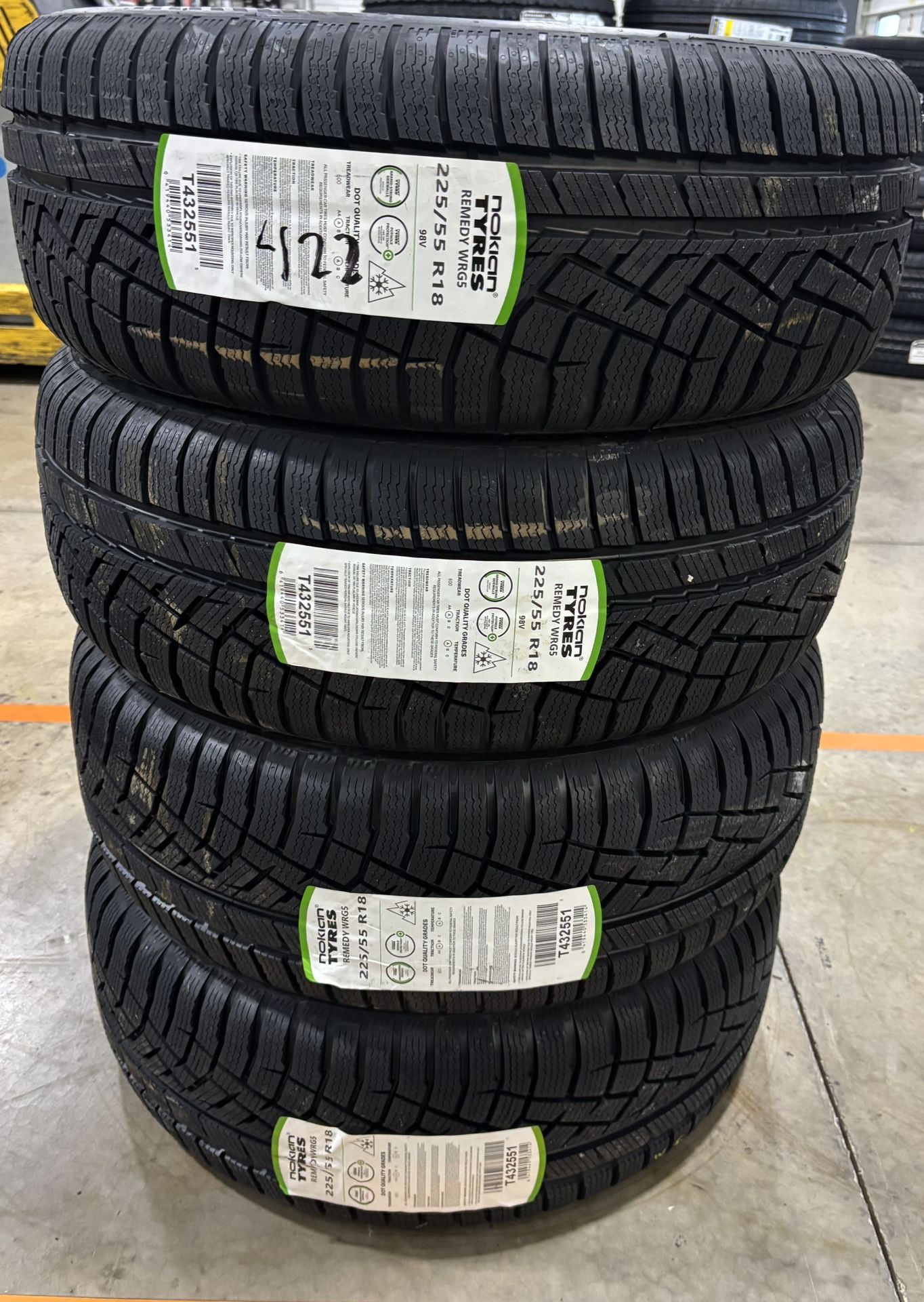 (4) - 225/55/18 Nokian Remedy WRG5 All Weather Tires