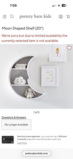 Moon shaped Shelf POTTERY BARN