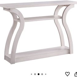 Modern Console Table / Entryway Table – Wood + Shelf