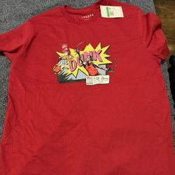 Nike Jordan Men’s Dunk “Comic” Short Sleeve Graphic T-Shirt, Color: Red, Size XL