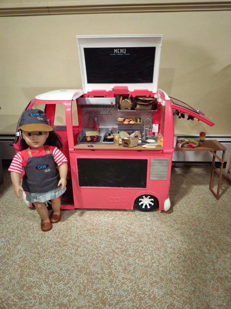 Our Generation Grill To Go Food Truck & Rayna Doll