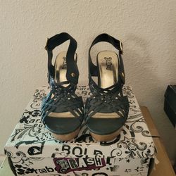 Brash Wedge Black Shoes