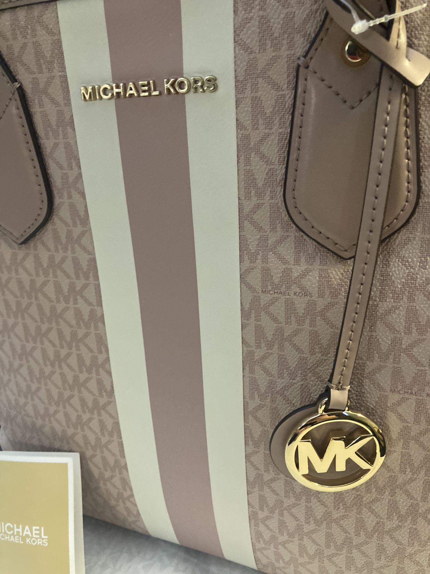 Michael Kors Ladies Eva Signature Logo Large Tote Bag 30T9GV0T7B-856  196163513263 - Handbags - Jomashop