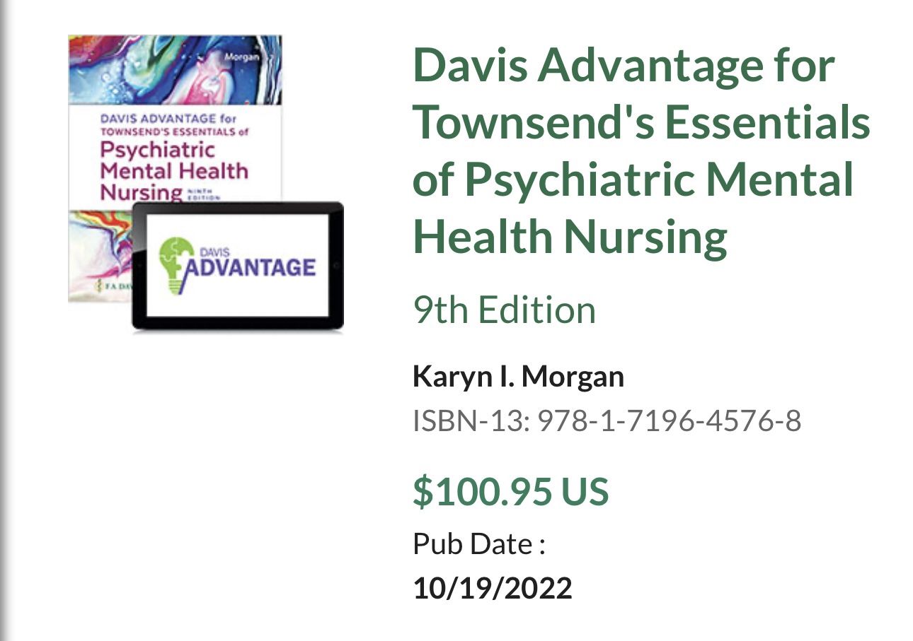 FA Davis Psych Mental Health Nursing