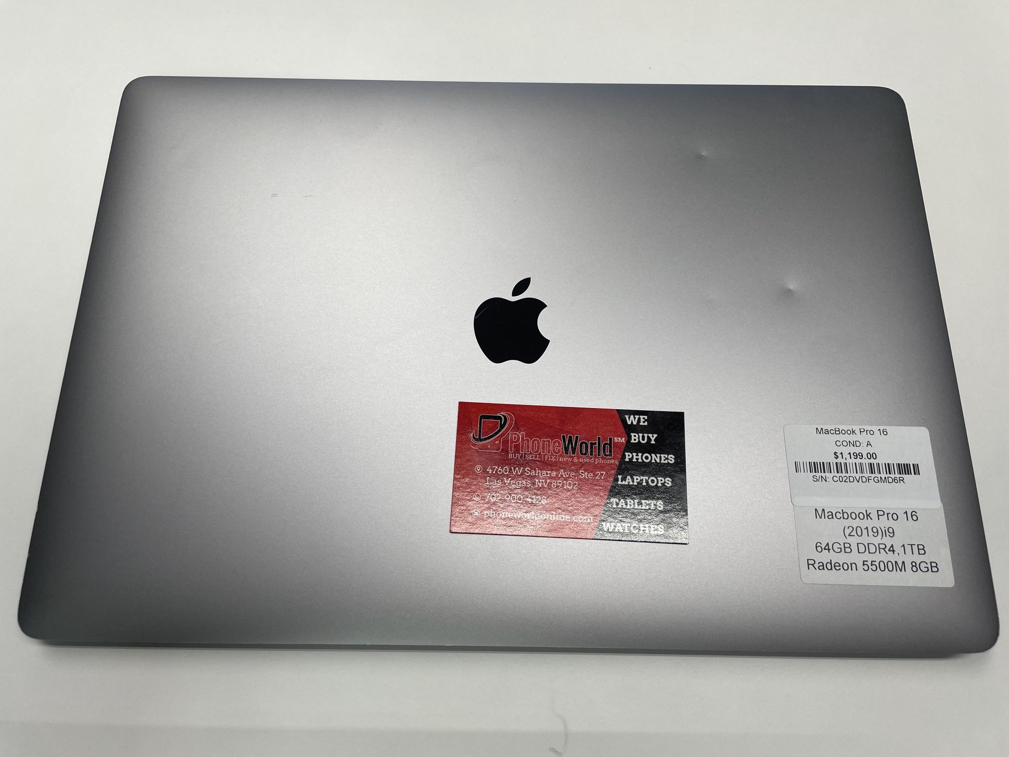 MacBook Pro 16 inch i9,64GB RAM,1TB,Radeon 5500 8GB - Main Image