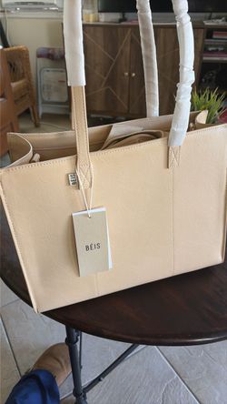 BÉIS Cream Tote Bag with Tags