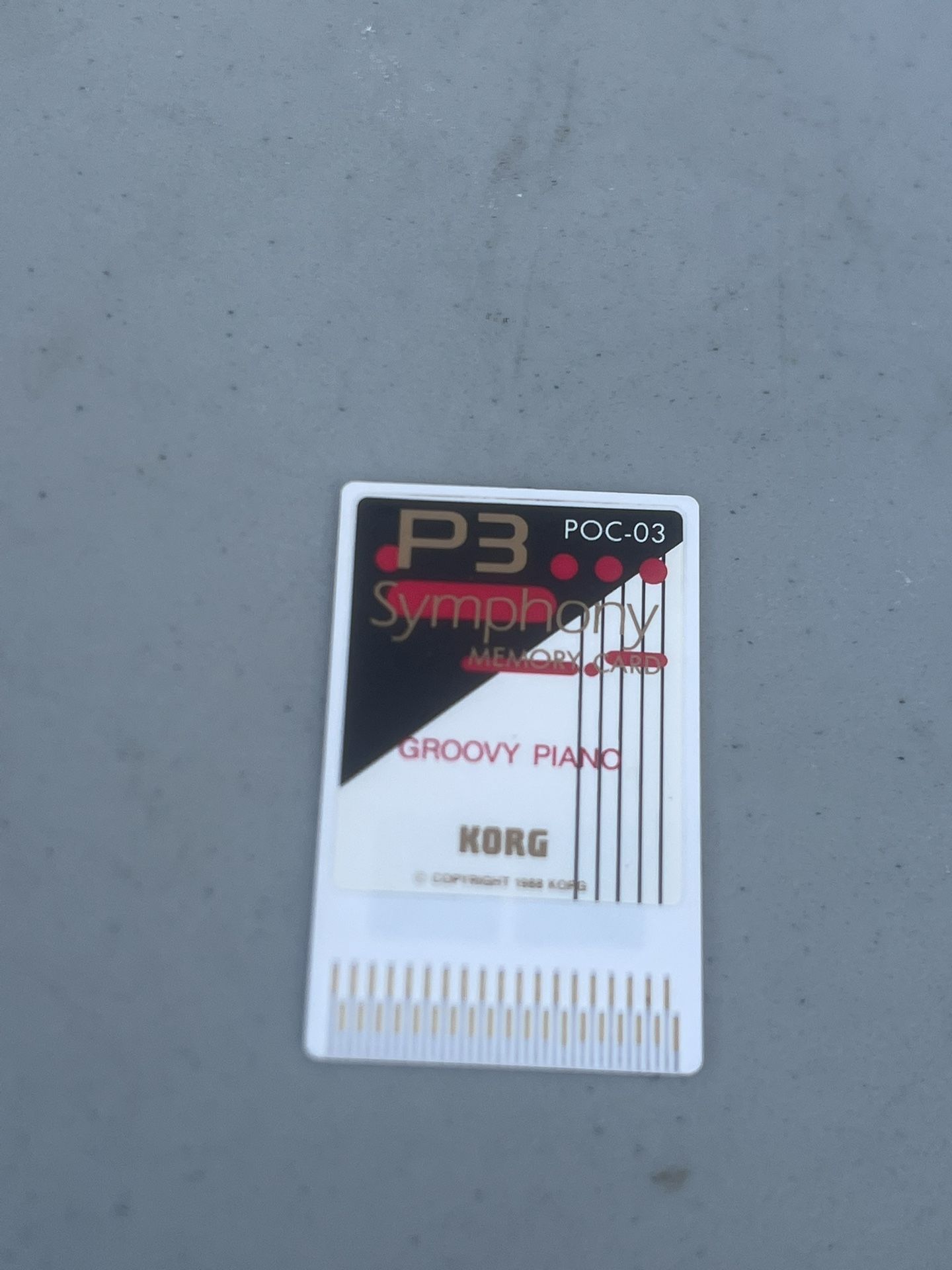 KORG P 3 ROM SOUND CARD - GROOVY PIANO Symphony Memory Card Free Shipping 