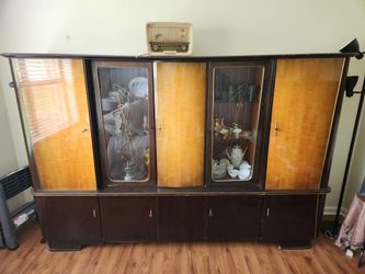 Antique German China Cabinet
